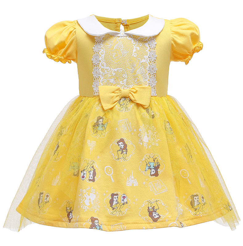Sleeveless One-piece Western Style Lace Skirt Children's Dress