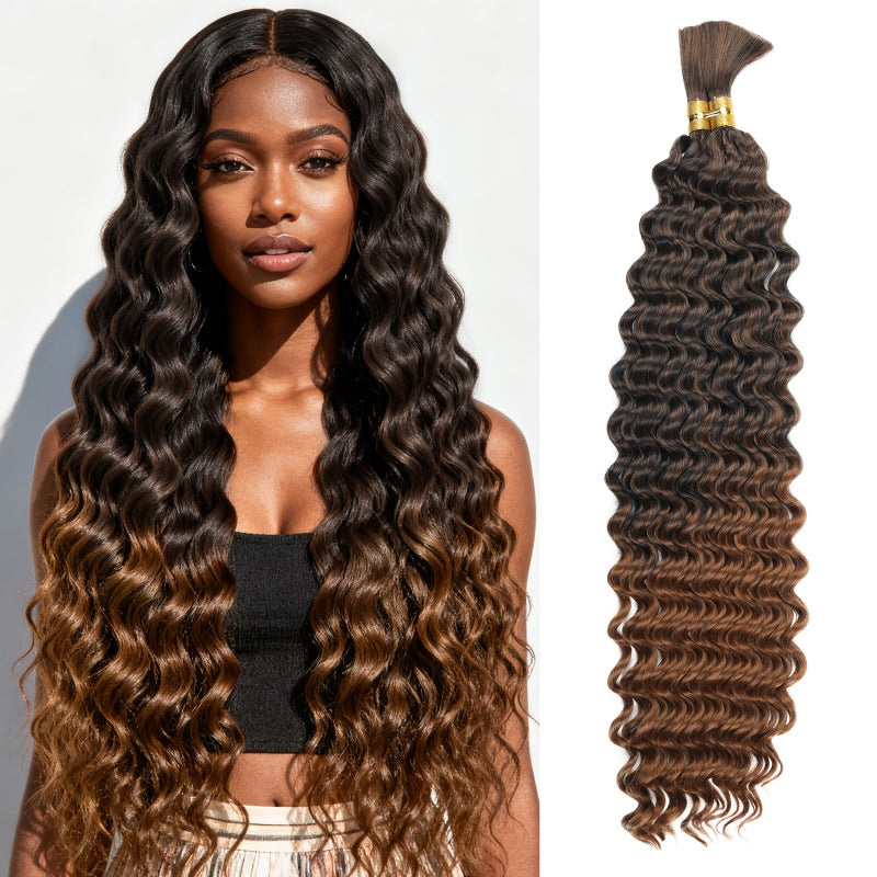 Chemical Fiber Hair Bundle Body Weave Knitting Crochet Long Curly Other Wig
