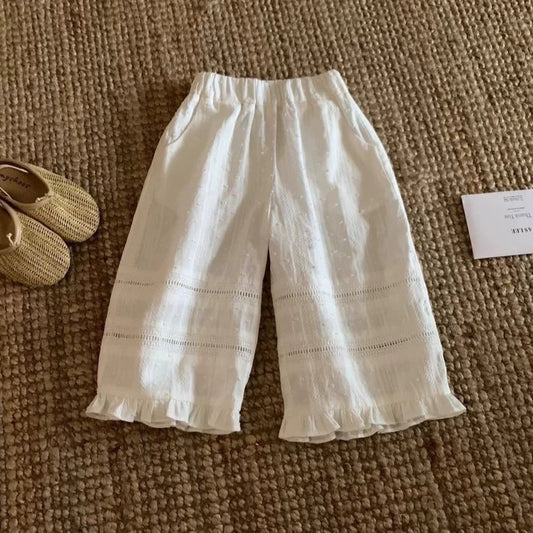 Children's Summer Korean Style Versatile Lace Fashionable Children's Pants