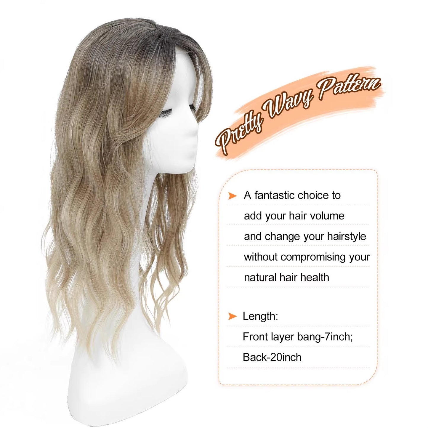 Women's Hairpiece Chemical Fiber Long Curly Hair Gradient Golden Wig