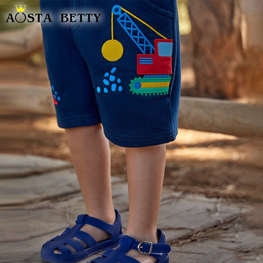 Stylish Summer Embroidered Shorts Casual Fashion Children's Pants