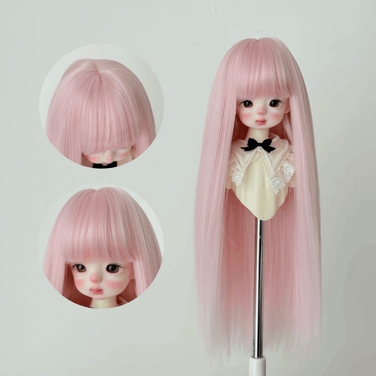 Silk Long Straight Hair Cover Bangs Rough Cos Wig