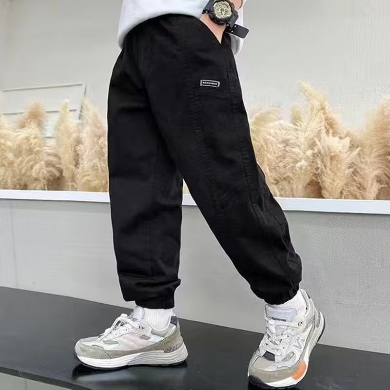 Children's Autumn Casual Overalls Medium Big Handsome Children's Pants