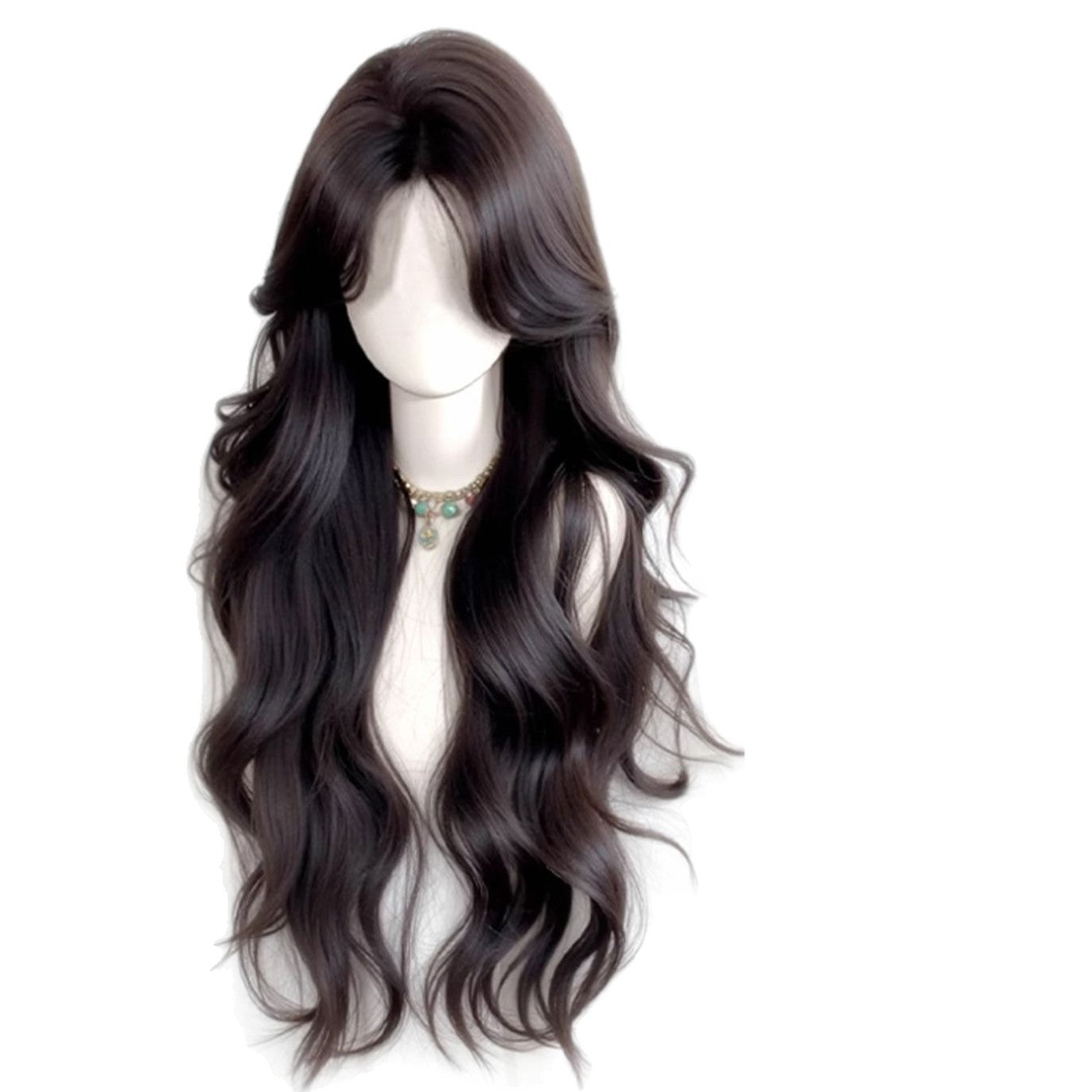 Women's Curly Hair Travel Essential Daily Full Top Artificial Wig Long Curls