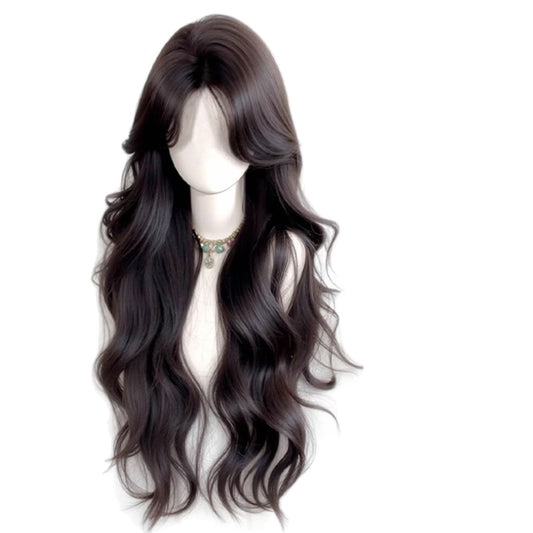 Women's Curly Hair Travel Essential Daily Full Top Artificial Wig Long Curls