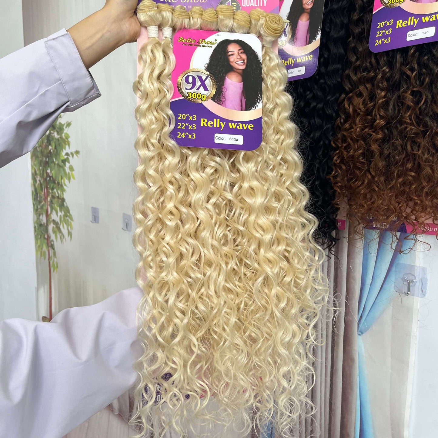 Small Volume Chemical Fiber Curly Weaving Wig Long Curls