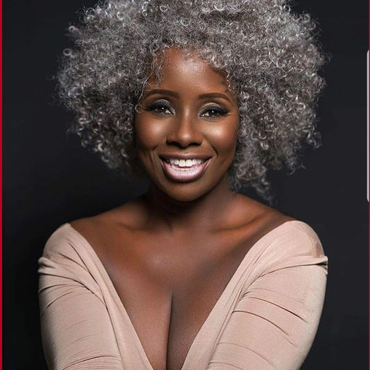 Women's African Wigs With Small Sier White Wig Short Curly Hair