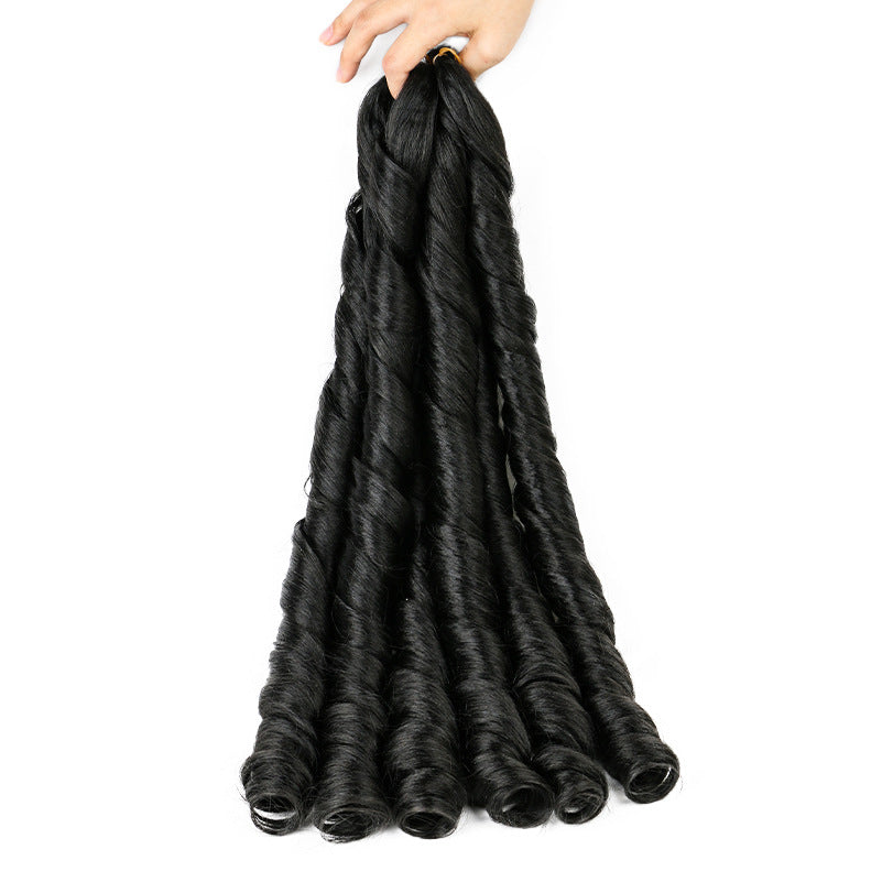 Fiber Low Temperature Tube Curved Large Wig Long Curls