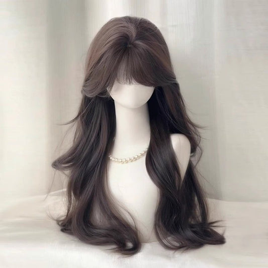 Hair Big Wave Natural Air Bangs Wig Long Curls