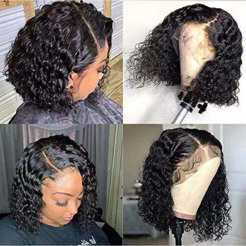 Versatile Women's Sheath African Small Mid-length Wig Short Curly Hair