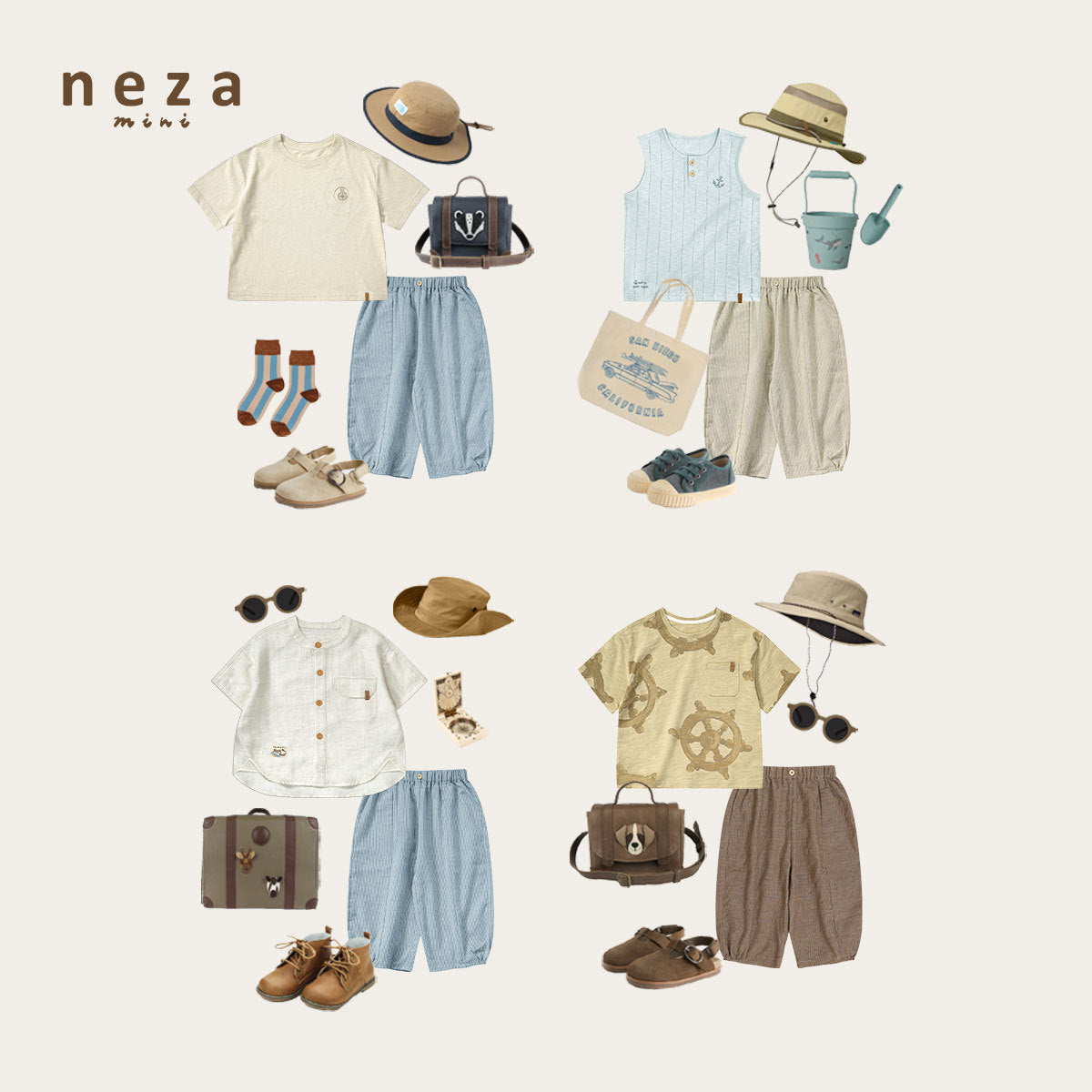 Children's Coconut Island Rhythm Summer Cropped Solid Color Casual Children's Pants