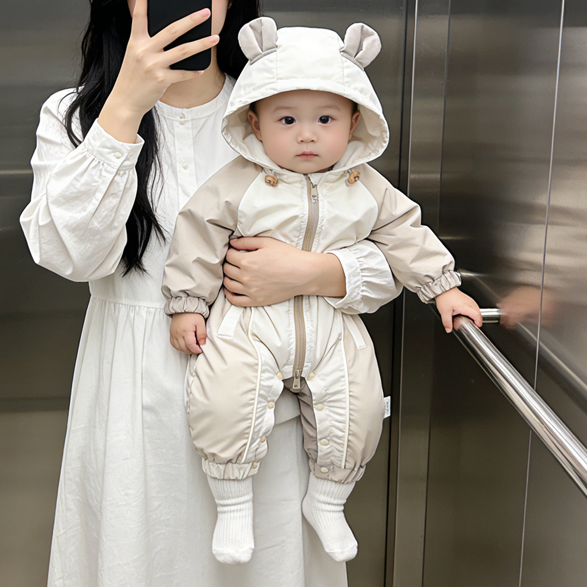 Outwear Korean Style Jumpsuit Shell Jacket Years Old Coat Infant Jumpsuit, Climbing Suit