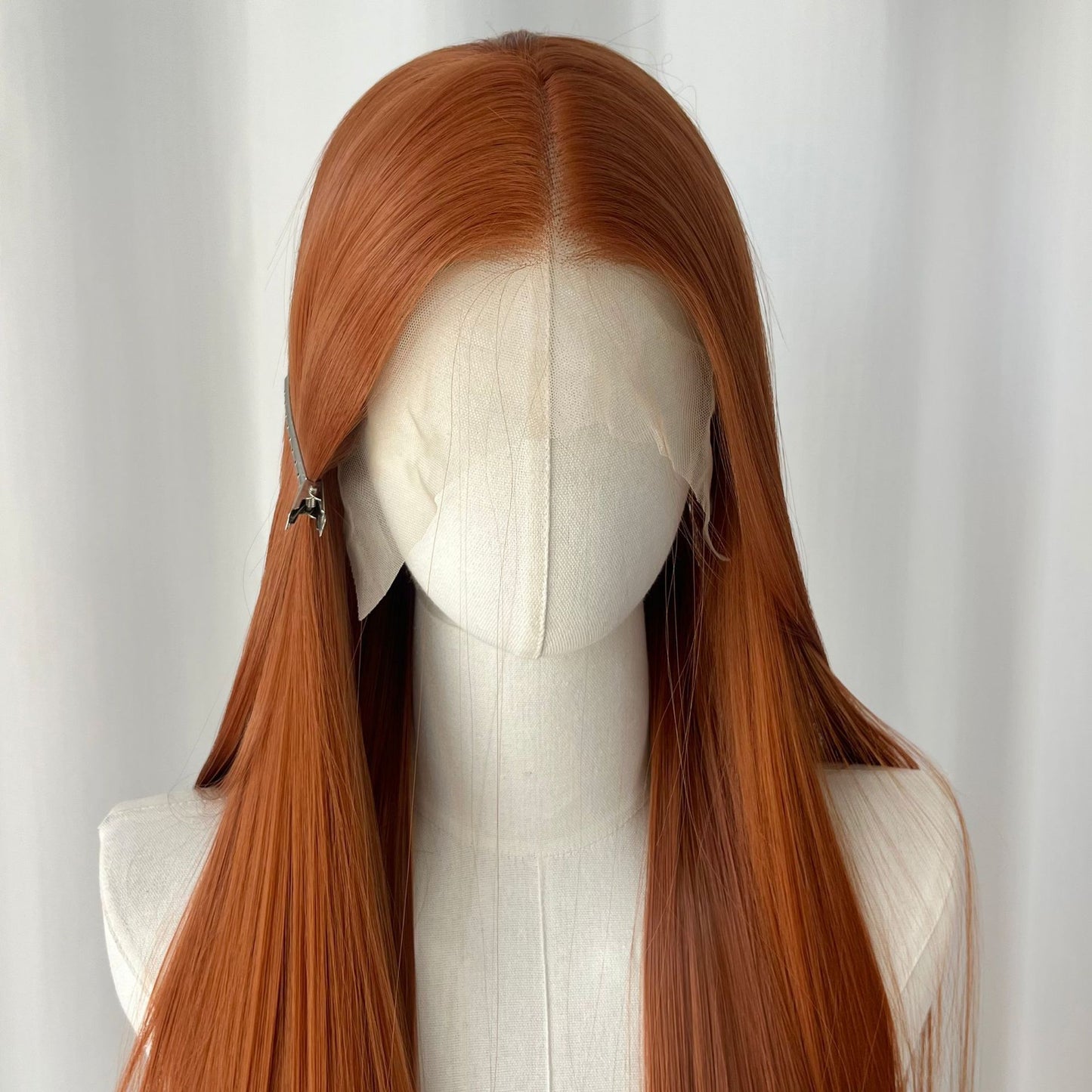 Hand Crochet Head Cover Embryo Crocheting Forehead Lace Free Long Straight Wig