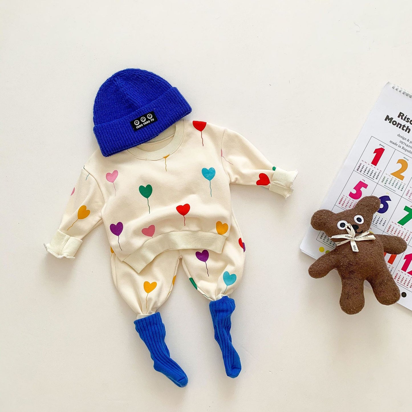 Style Infant Toddler Heart Printing Western Children's Suit