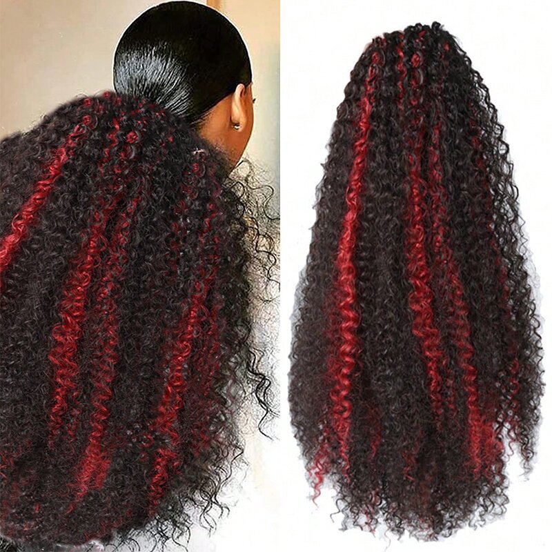 Drawstring Small Curly African Fashion Chemical Fiber Fluffy Increase Hair Wig Ponytail