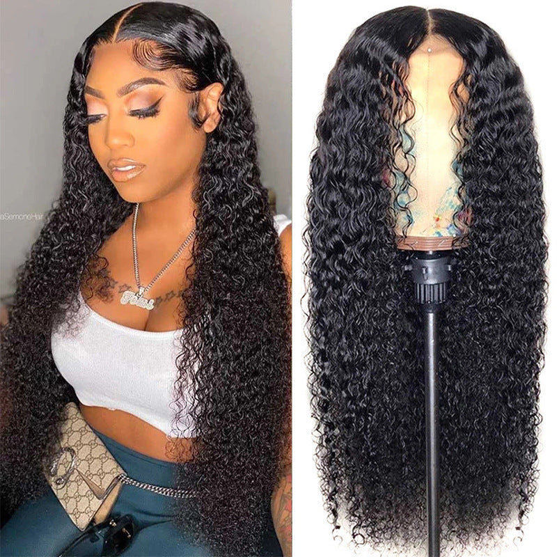 Wound Tube Afro Curly Hair Chemical Middle Wig Long Curls