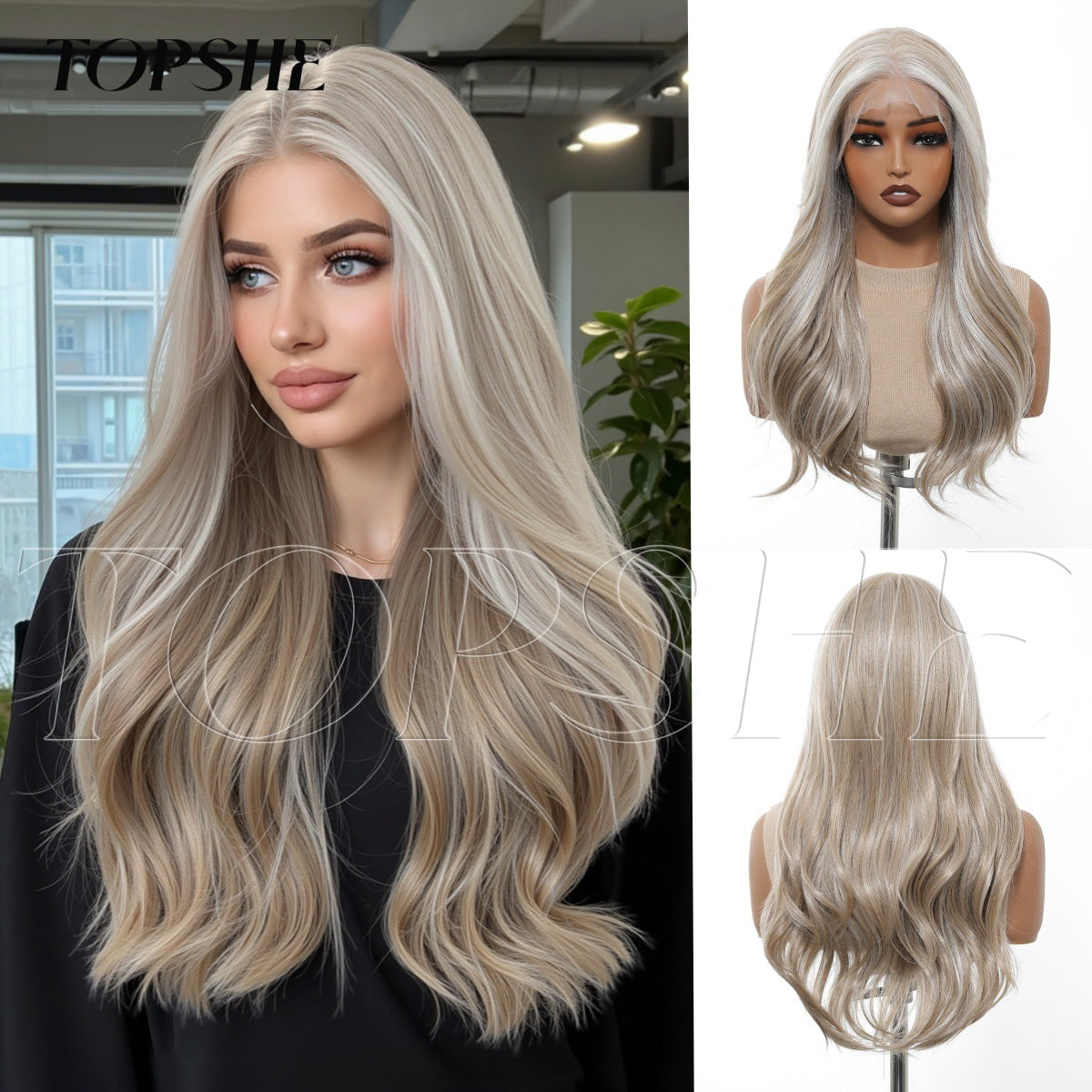 Women's For Can Be Divided Into Dark Brown Curly Hair At Wig Long Curls