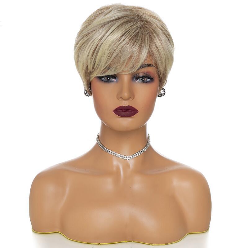 Women's Fashion Rose Net Synthetic Wigs Wig Short Straight Hair