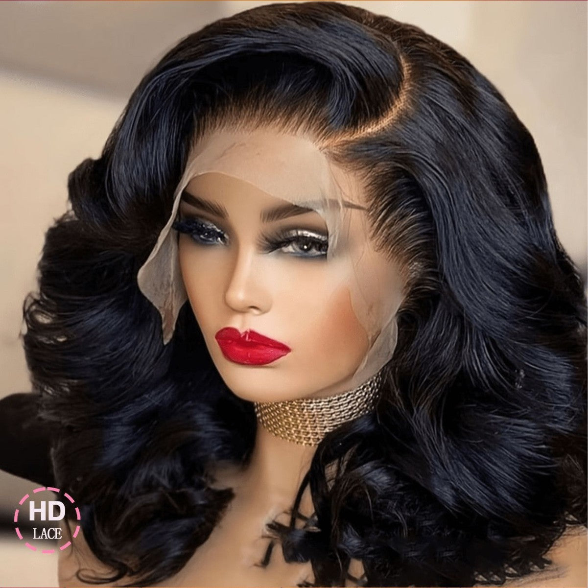 Graceful Front Lace Short Curly Hair Wig Long Curls