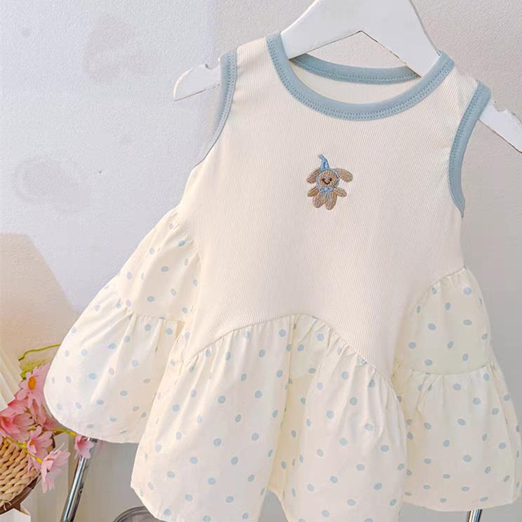 Princess Vest Little Korean Style Polka Children's Dress