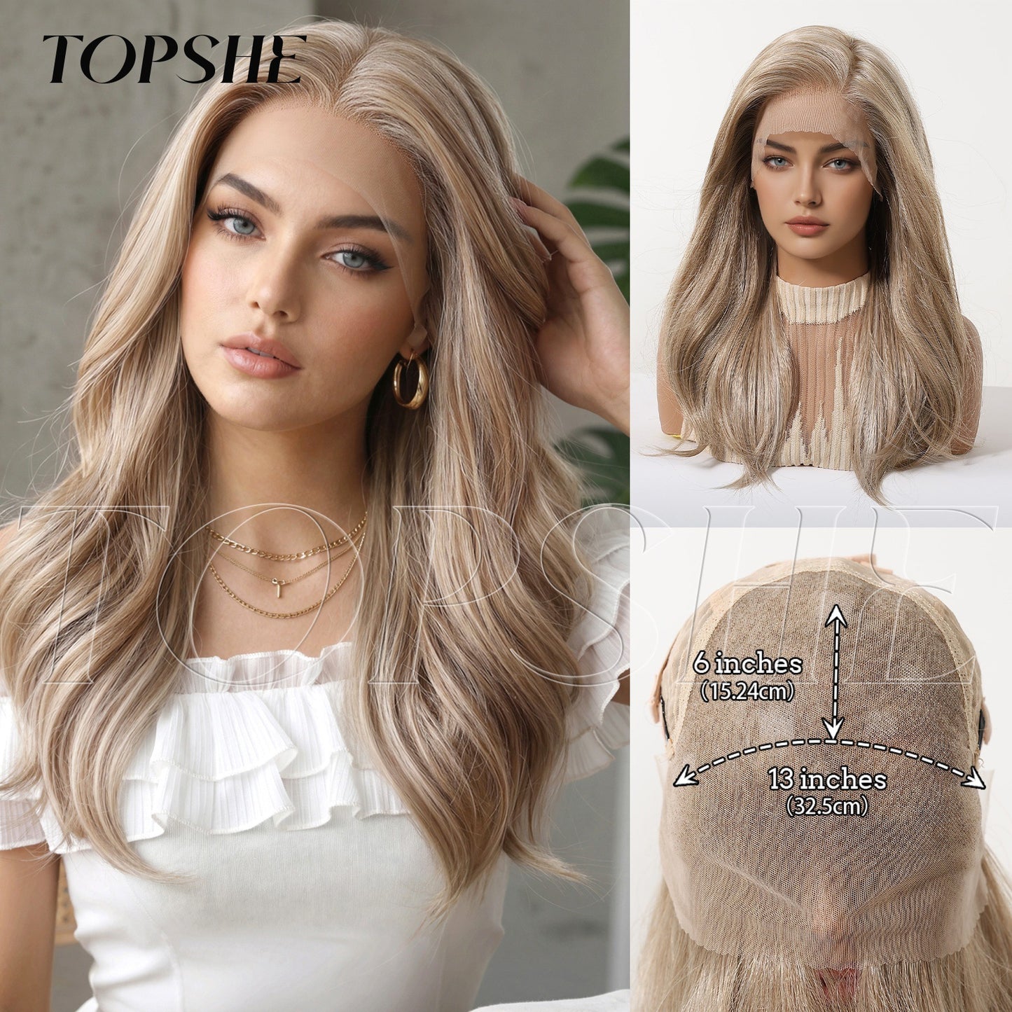 Women's Lace Curly Free To Natural Fashionable Wig Long Curls