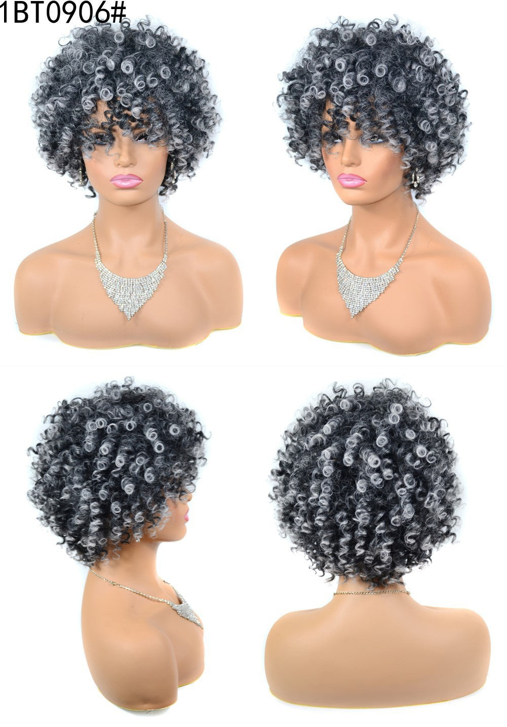 Winkle Head Cover Fluffy Afro African Popular Wig Short Curly Hair