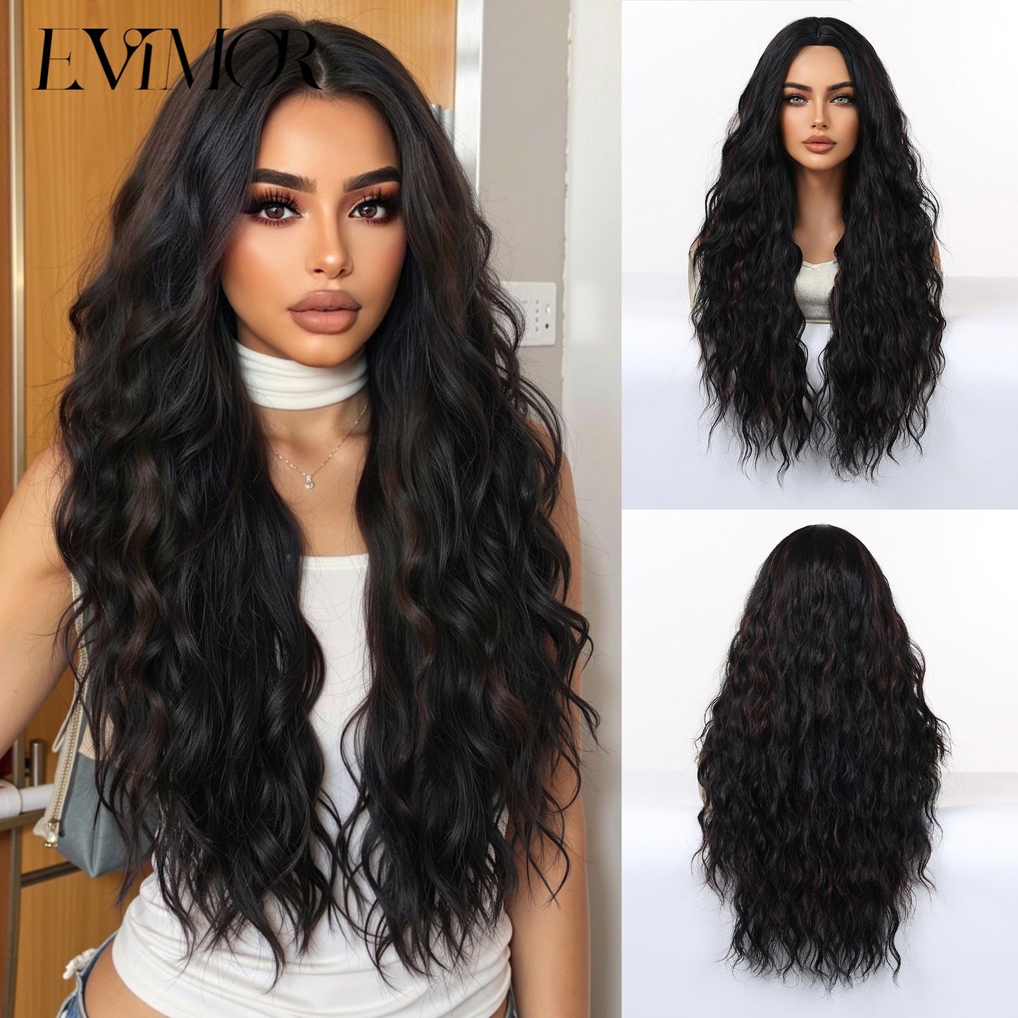 Women's American Curly Inch Fluffy Hair Simulation Natural Wig Long Curls