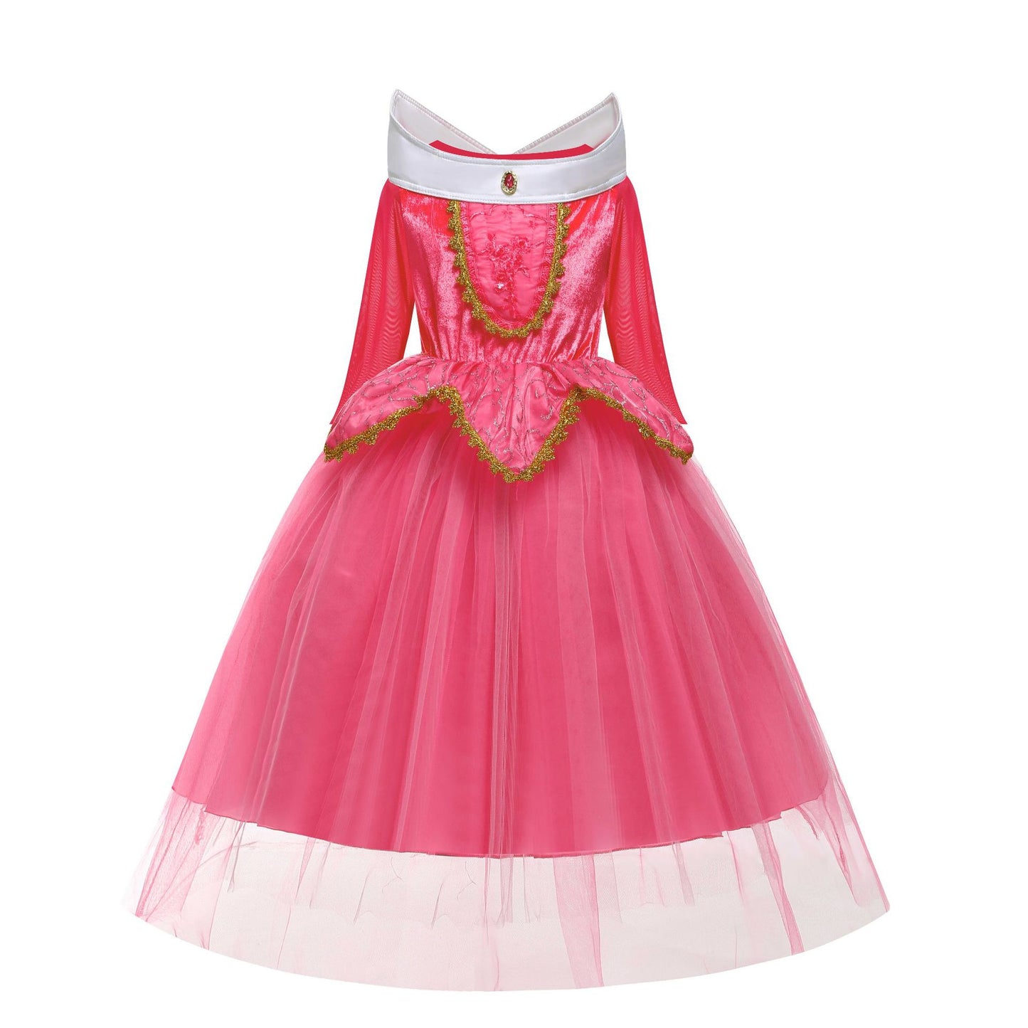 Mesh Long-sleeved Pettiskirt Sleeping Beauty Princess Children's Dress