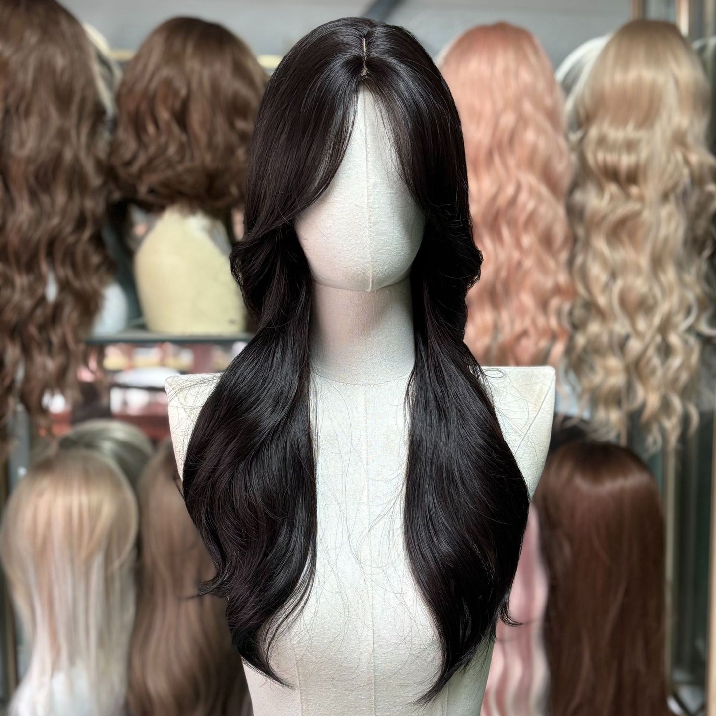 Small Lace Curly Hair Medium Natural Long Straight Wig