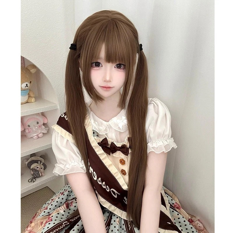 Women's Ponytail Hair Natural Fluffy Full Top Long Straight Wig