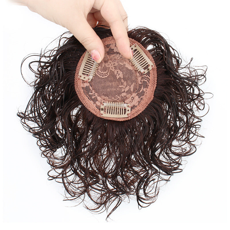 Curly Hair Female Real One Piece Head Supplementing Increase Volume Wig