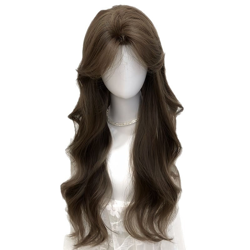 Women's Daily Full Top Natural Mid-length Upgraded Atmosphere Big Wave Wig Long Curls