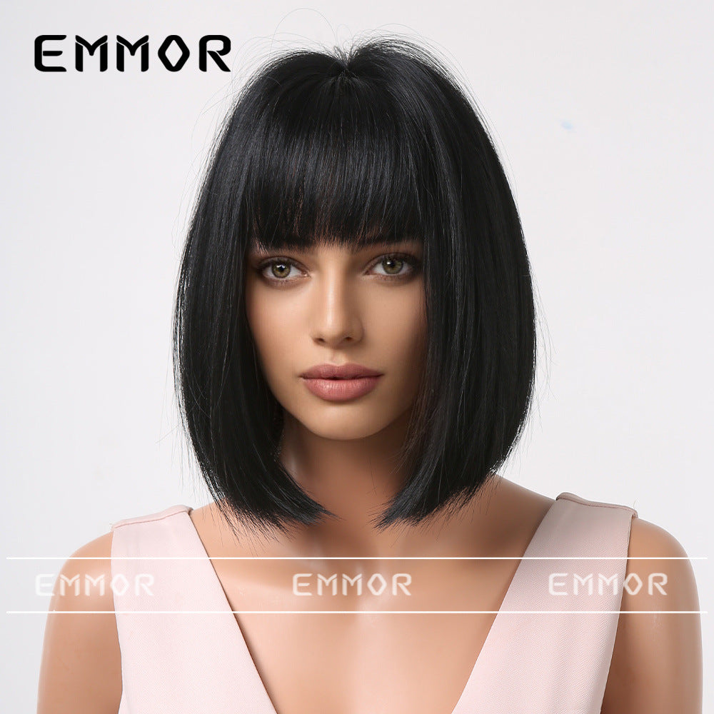 Elegant Classic Innovative Popular Gradient Gray Wig Short Straight Hair
