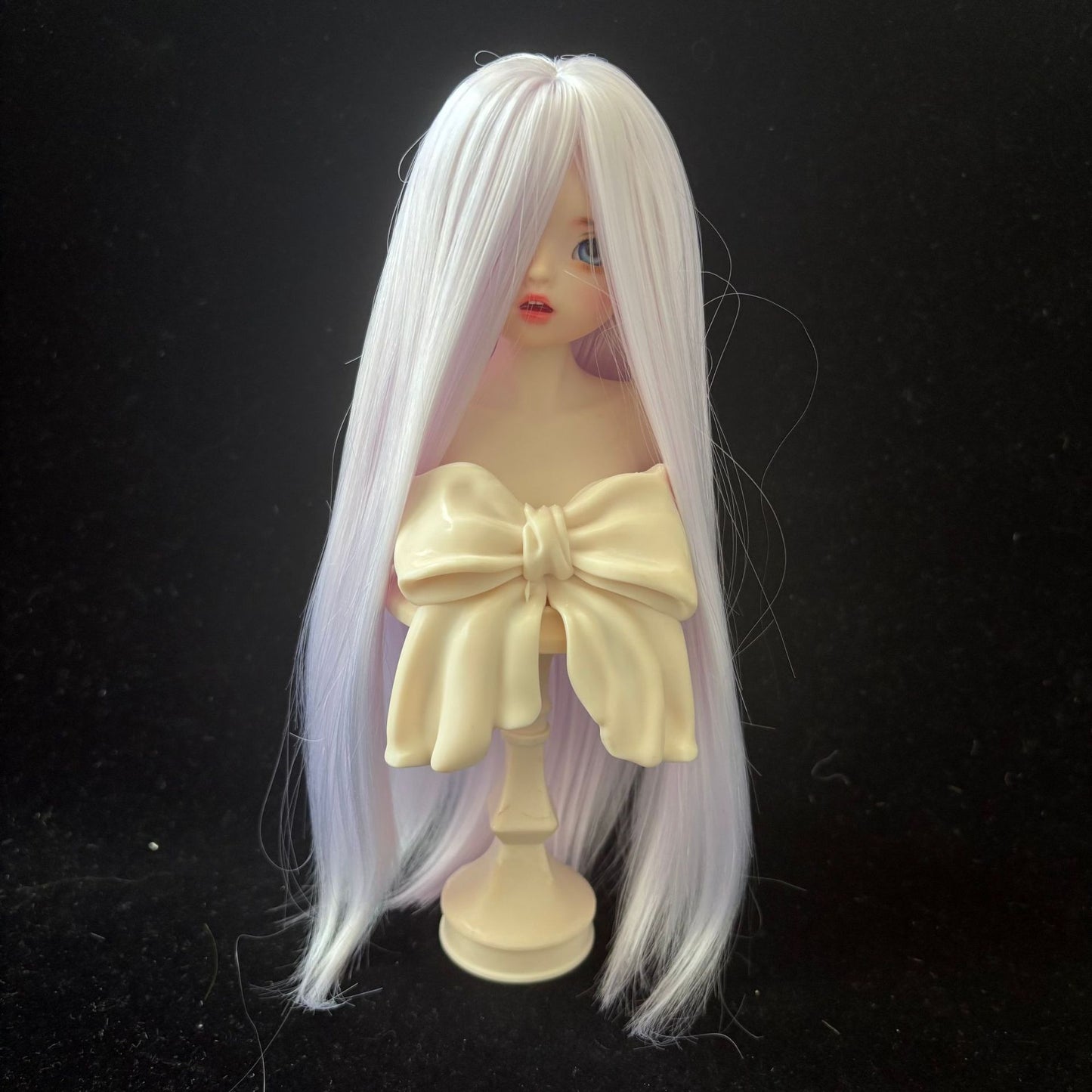 Points Soft Silk Long Bangs Straight Hair Cover Blank Cos Wig