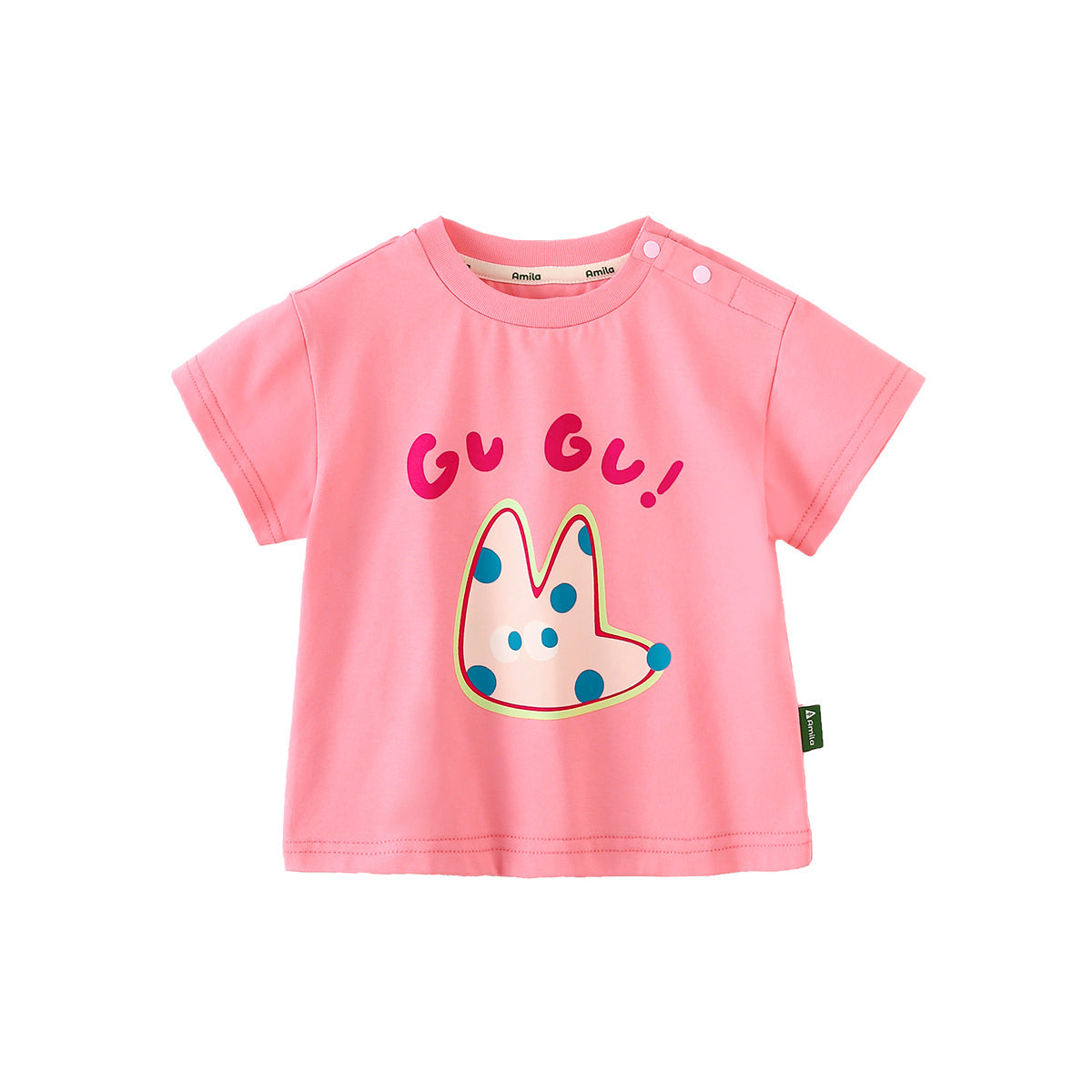 Children's Ceramic Shell Clothing Summer Boys Cute Cartoon Casual Children's T-shirt