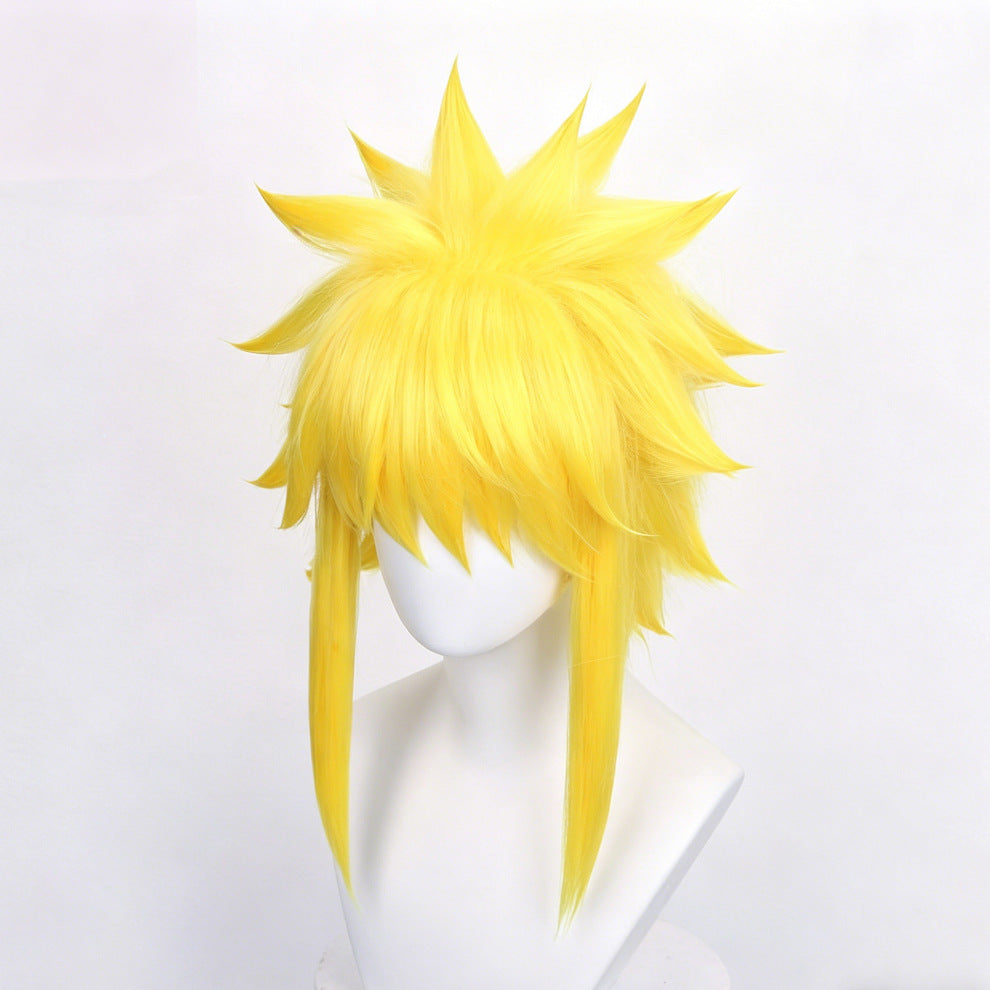 Wave Gate Golden Yellow Fluffy Natural Sense Mid-length Cos Wig