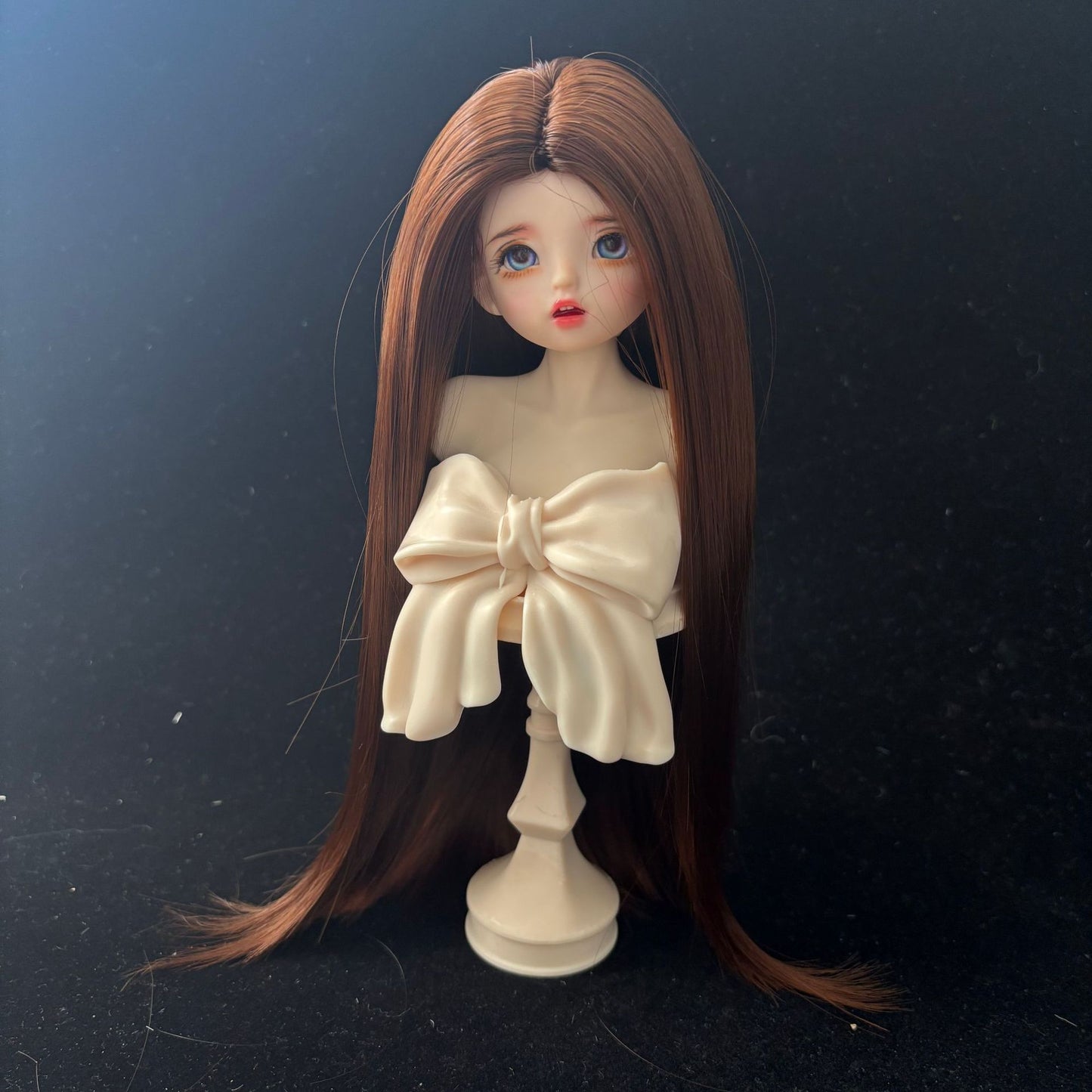 Silk Medium Long Straight Hair Dress Up Cos Wig
