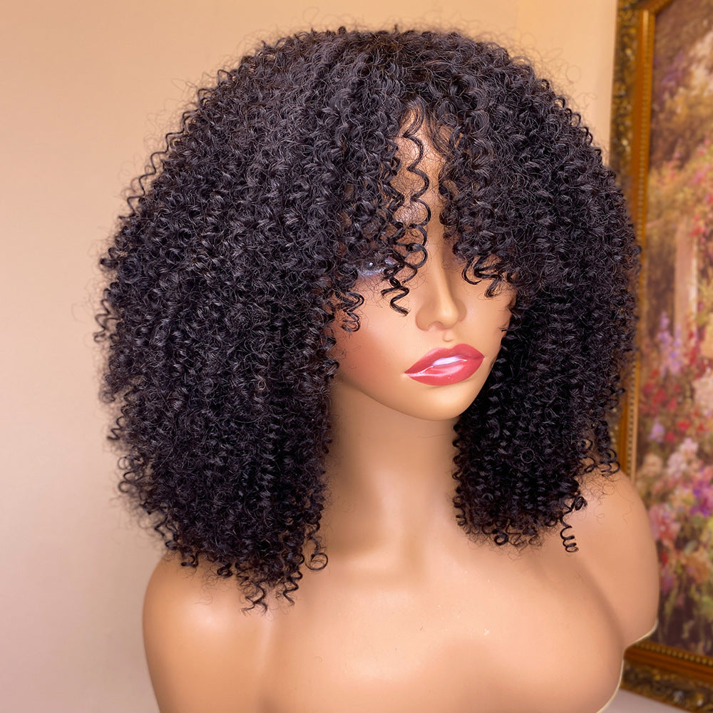 Chopsticks Roll No Piece Cover Human Real Hair Wig