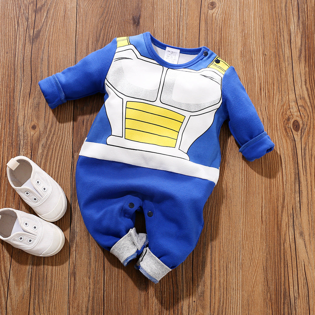 Cartoon Jumpsuit Full Cotton Thin Section Pullover Rompers Long Sleeve Jumpsuit, Climbing Suit