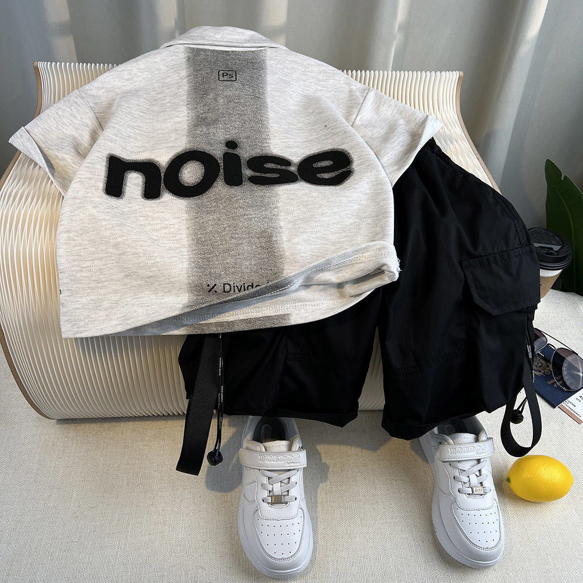 Children's Boy Summer Clothing Handsome Short-sleeved Korean Style Children's Suit