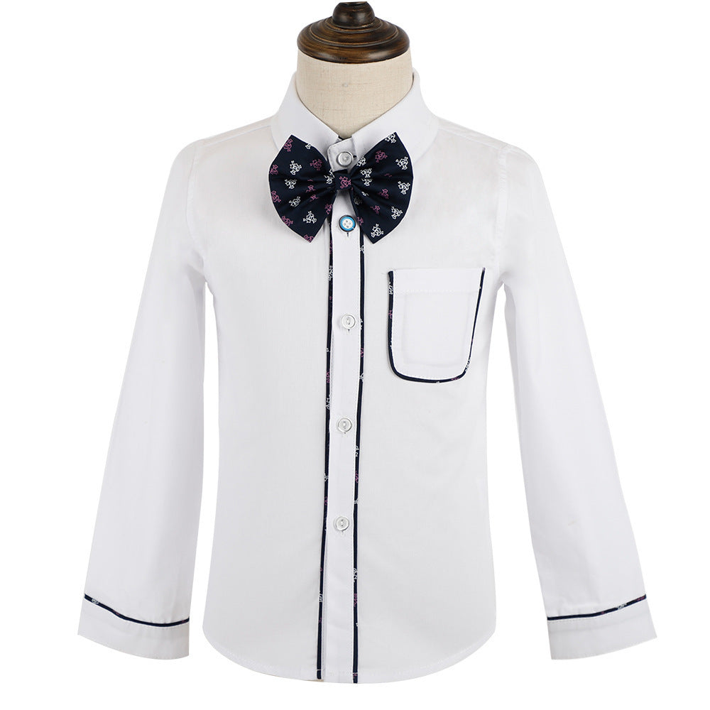 Children's Boy Stripe Vest Gown Host Catwalk Piano Children's Suit