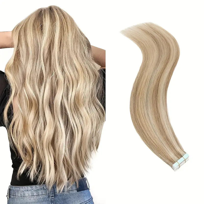Pretty Real Hair Seamless Extension Film Wig