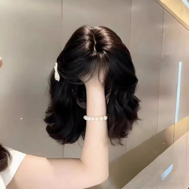 Korean Wool Egg Female Bangs Texture Fluffy Wig Short Curly Hair