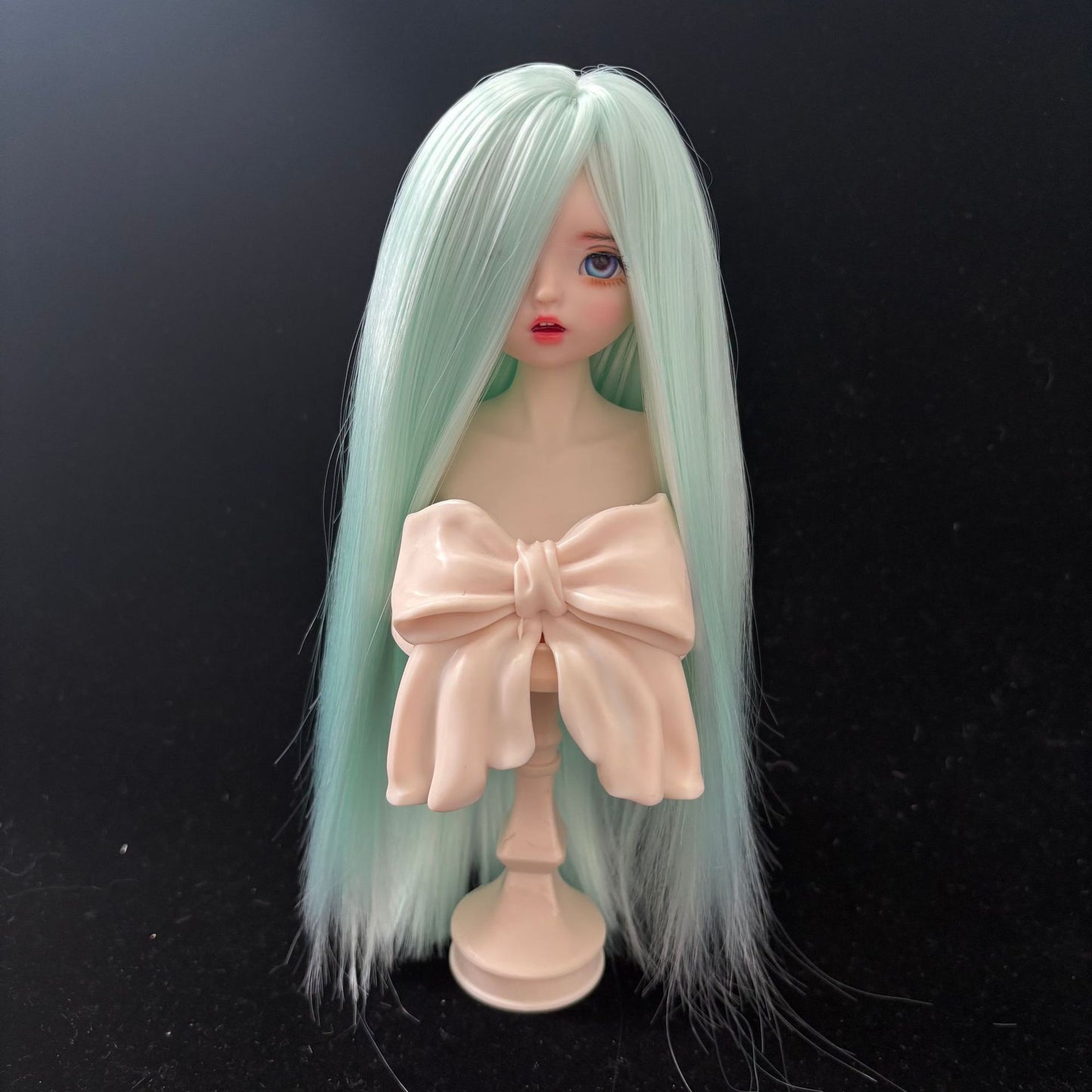 Points Soft Silk Long Bangs Straight Hair Cover Blank Cos Wig