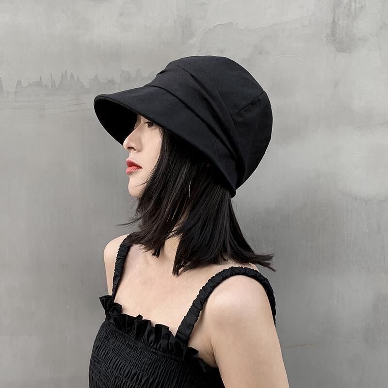 Women's Hat Summer One-piece Band Fashionable Hooded Wig Short Straight Hair