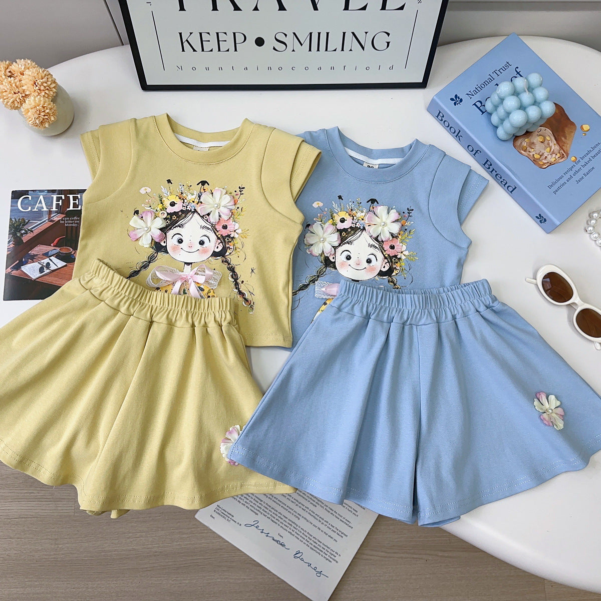 Korean Summer Fashionable Loose Casual Short-sleeved Shorts Children's Suit