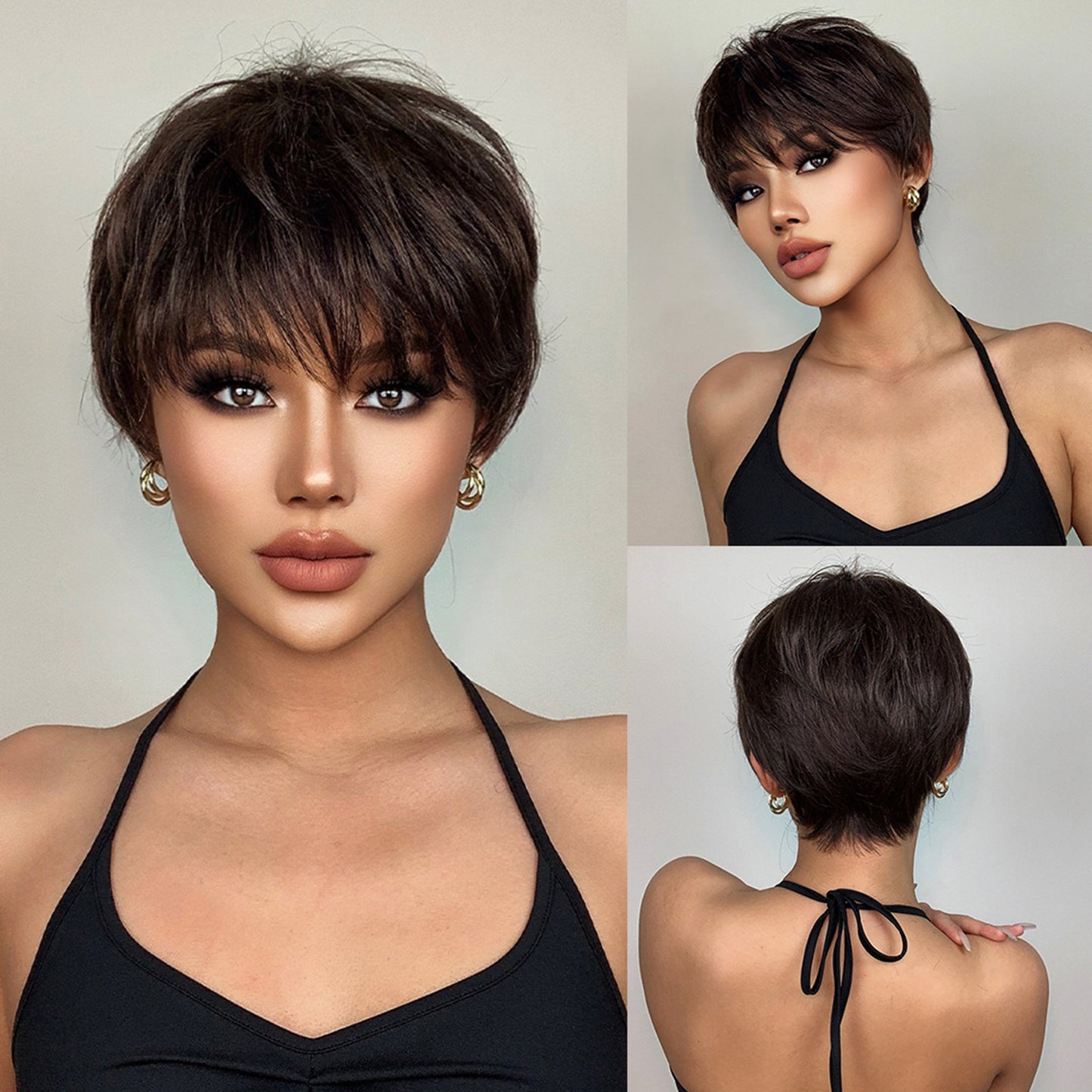 Pretty Fashion Summer Natural Female Style Wig Short Straight Hair