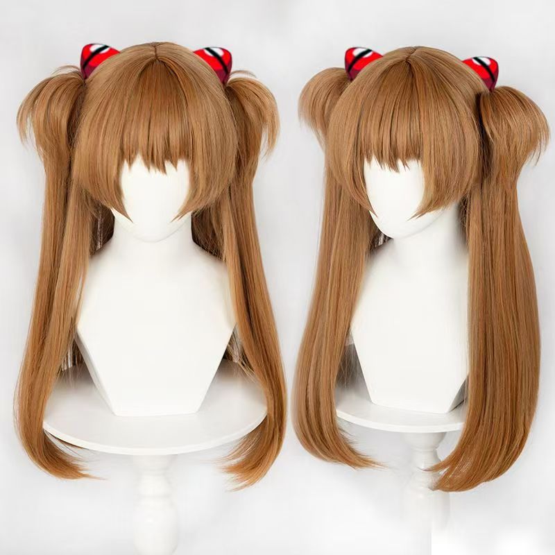 Ming Orange Double Ponytail Jaws Clamp Cos Wig