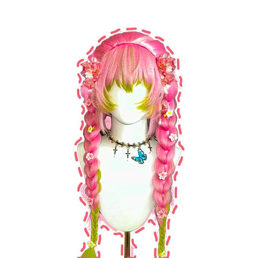 No Honey Glass Gradient Bold Twist Braid Shape Cos Wig