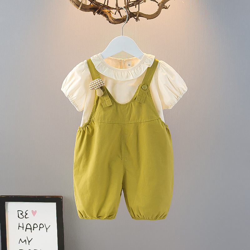 Children's Summer Dress Clothes For Babies Short-sleeved Children's Suit
